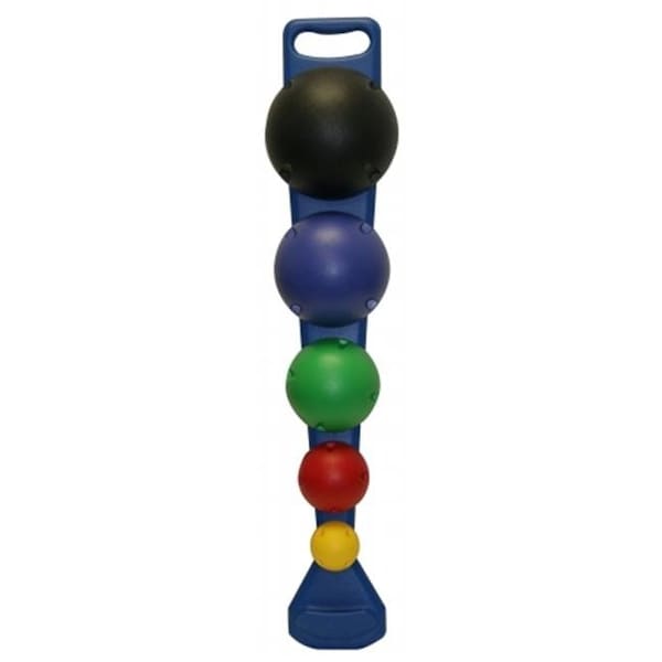 Fabrication Enterprises 10-1742 Cando Mvp Balance System - 5-Ball Set With Wall Rack